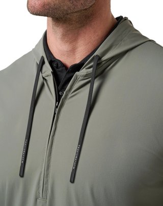 Travis Mathew Hero Hour Tech męska bluza z kapturem, dark olive
