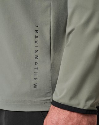 Travis Mathew Hero Hour Tech męska bluza z kapturem, dark olive