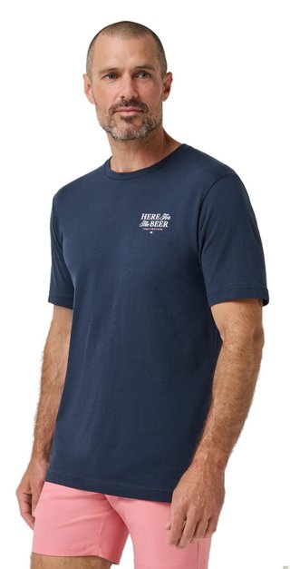 Travis Mathew Stout Standard męski T-Shirt, total eclipse