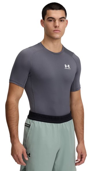 Under Armour HeatGear męska koszulka kompresyjna, castlerock/biały