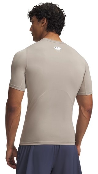 Under Armour HeatGear męska koszulka kompresyjna, timberwolf taupe/biały