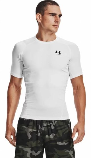 Under Armour HeatGear męska koszulka kompresyjna, biała
