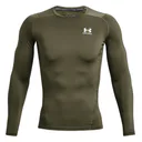Under Armour HeatGear męska koszulka kompresyjna z długim rękawem, marine OD green/biała