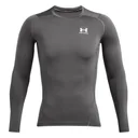 Under Armour HeatGear męska koszulka kompresyjna z długim rękawem, castlerock/biała