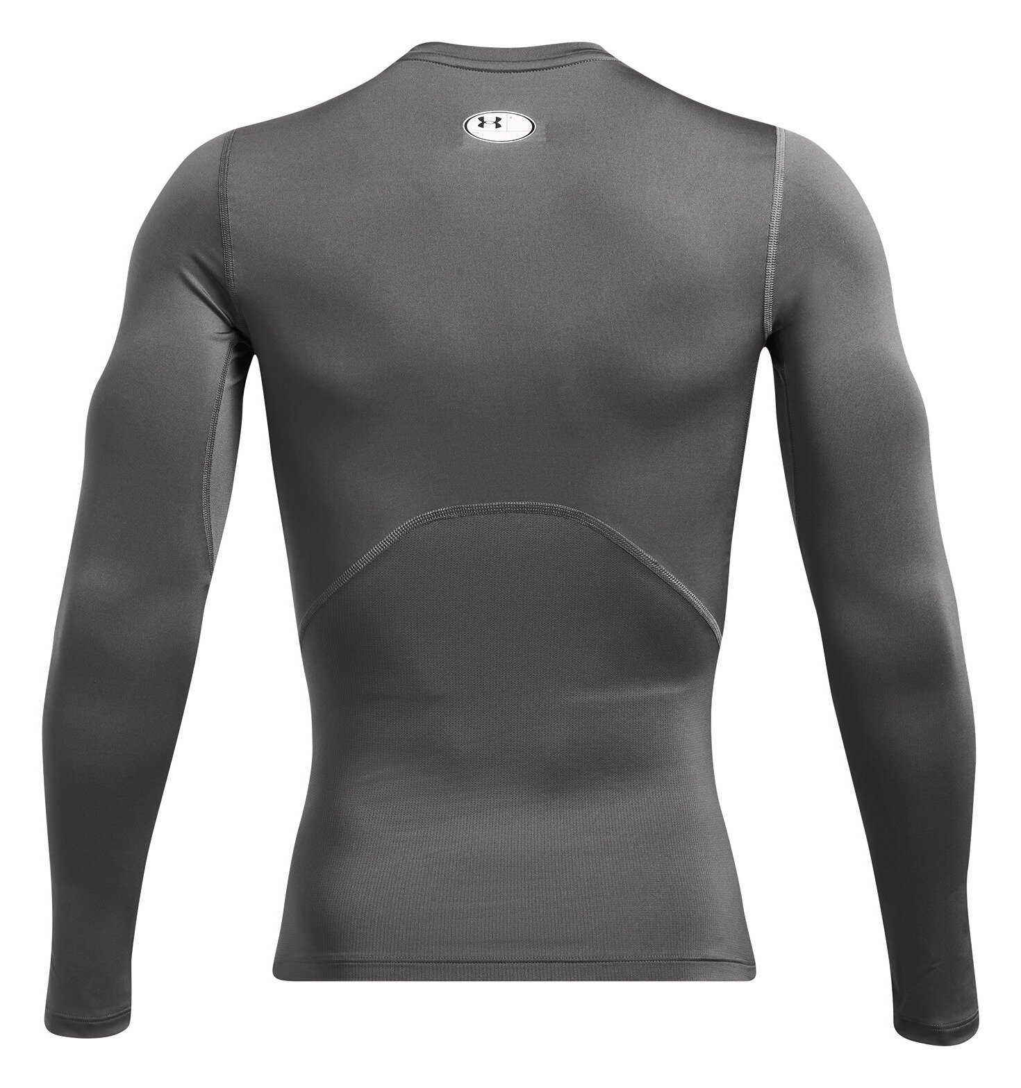 Under Armour HeatGear męska koszulka kompresyjna z długim rękawem, castlerock/biała