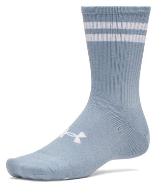 Under Armour Essential Crew unisex skarpety (6 pack), blue fog/blue wind/biały