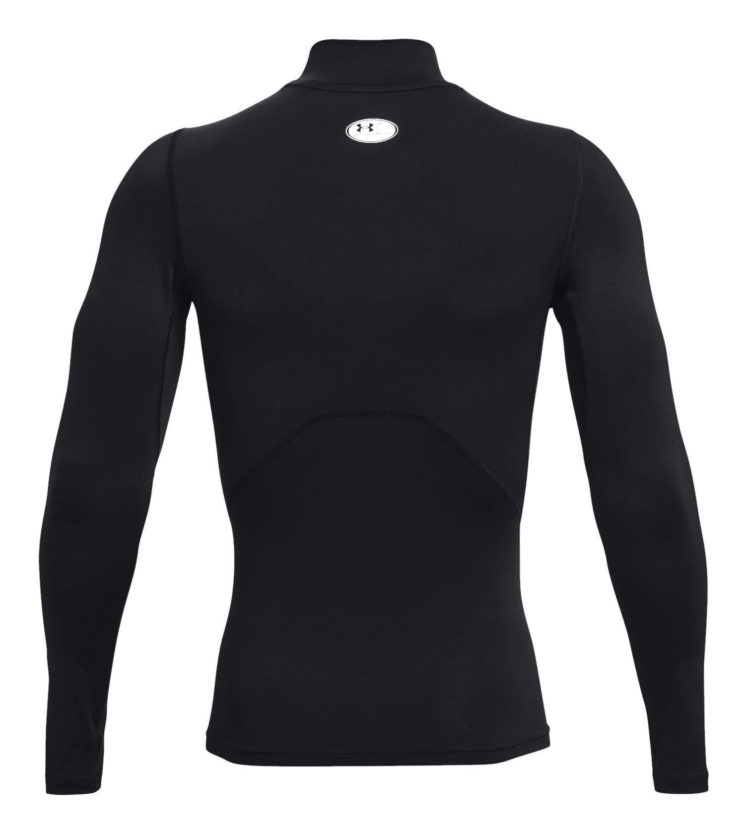 Under Armour HeatGear Comp Mock męska koszulka kompresyjna z długim rękawem, czarno/biała