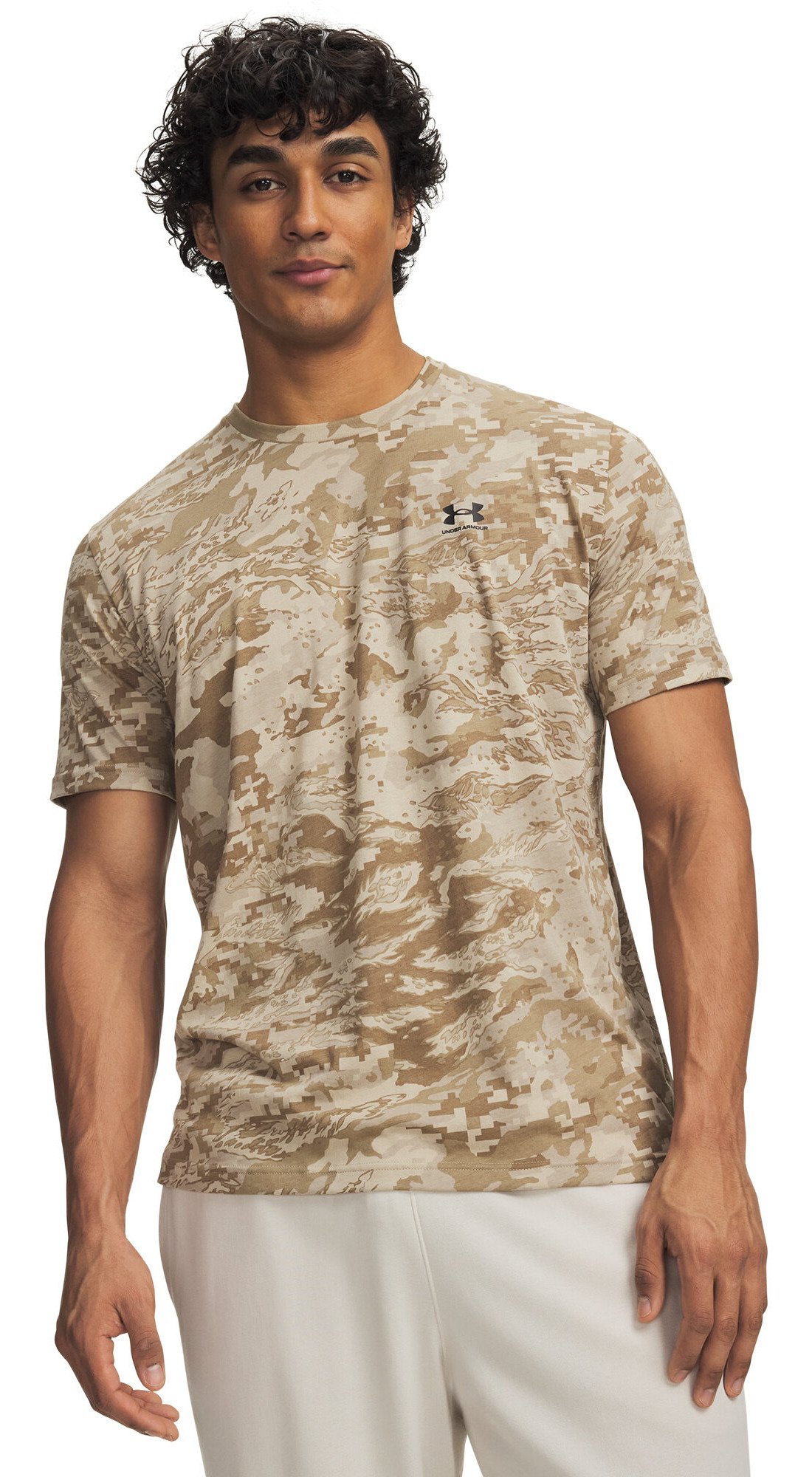Under Armour ABC Camo SS męska koszulka, city khaki/czarna