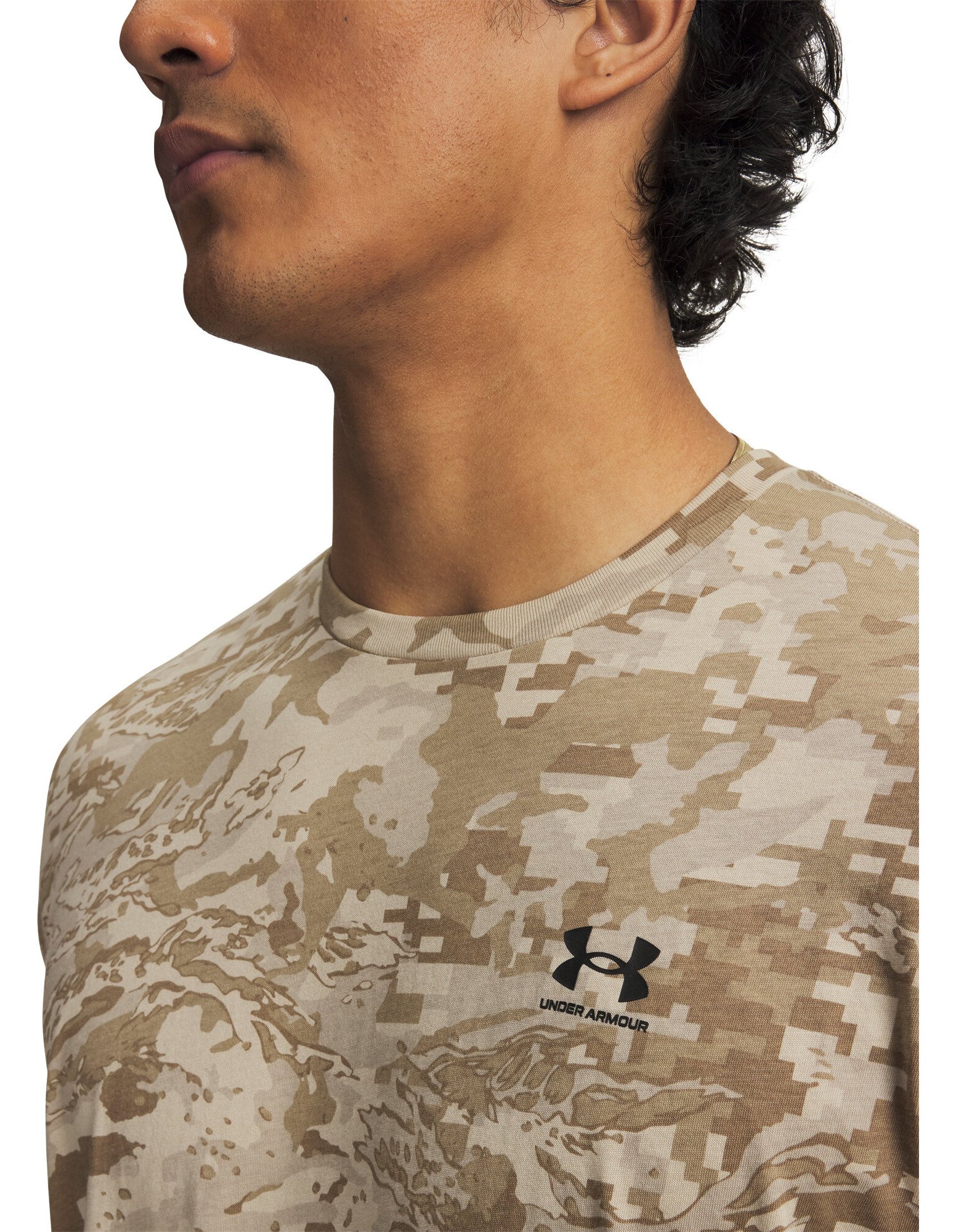 Under Armour ABC Camo SS męska koszulka, city khaki/czarna