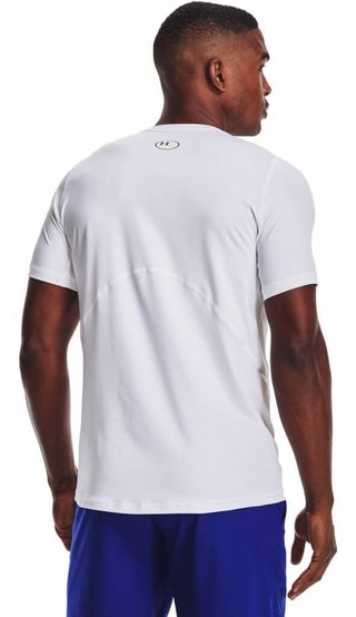 Under Armour HG Fitted SS męska koszulka, biało/czarna