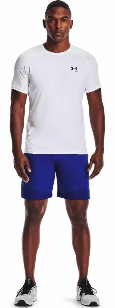 Under Armour HG Fitted SS męska koszulka, biało/czarna