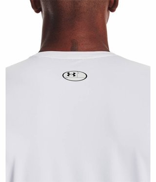 Under Armour HG Fitted SS męska koszulka, biało/czarna