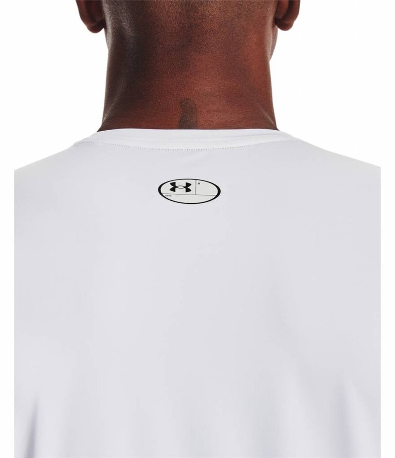 Under Armour HG Fitted SS męska koszulka, biało/czarna