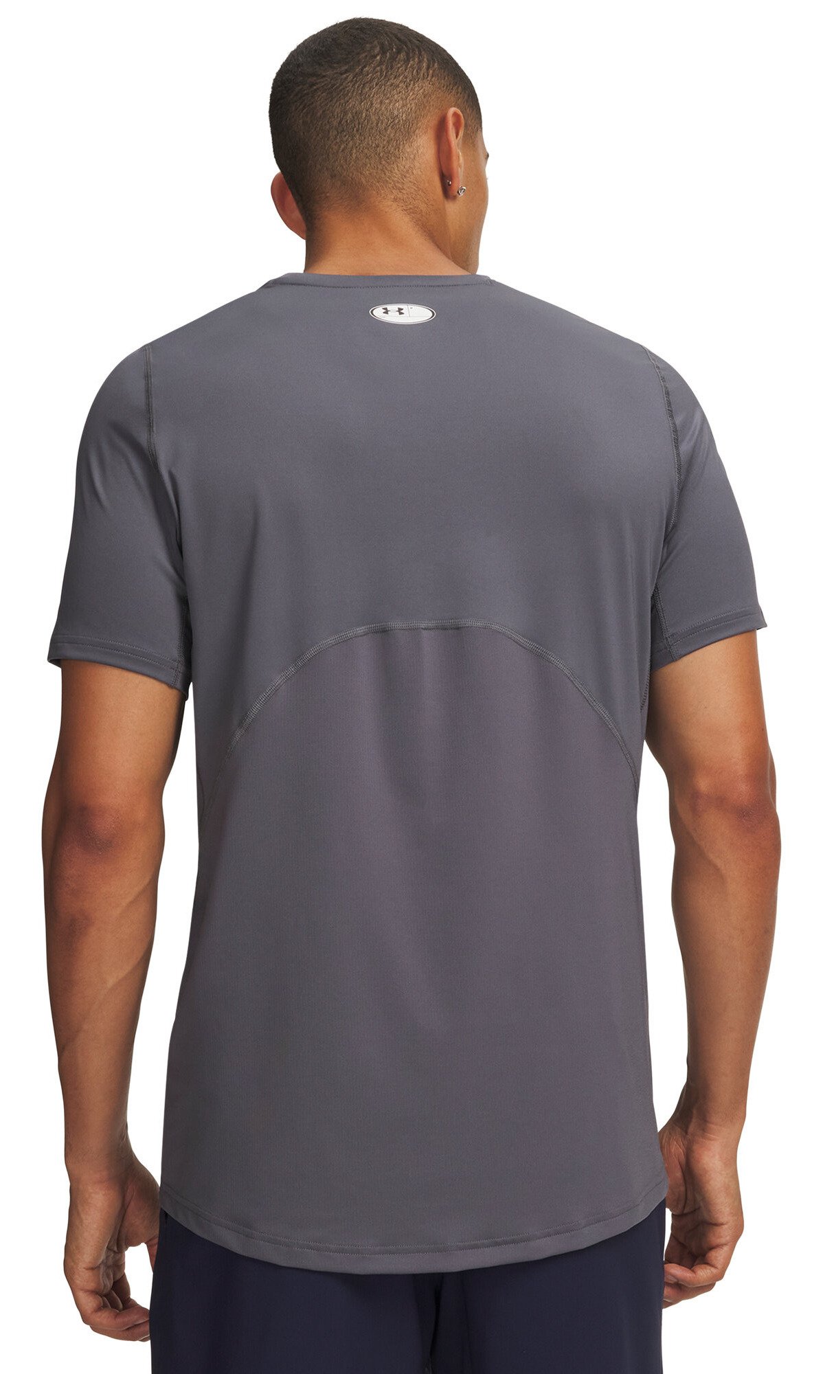 Under Armour HeatGear Fitted S męska koszulka, castlerock/biała