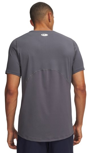 Under Armour HeatGear Fitted S męska koszulka, castlerock/biała