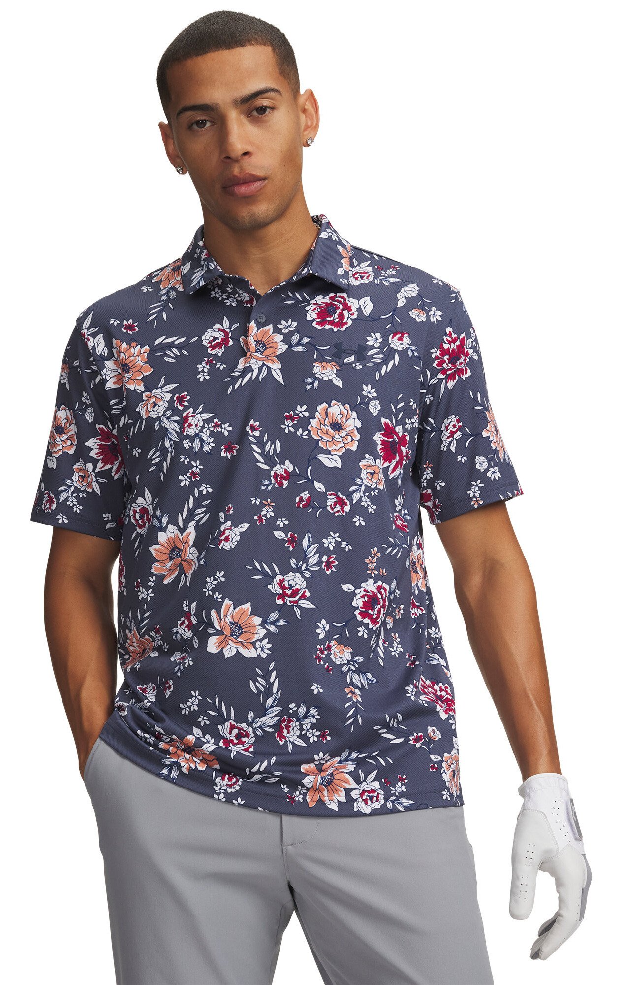 Under Armour Matchplay Printed męskie polo, downpour gray