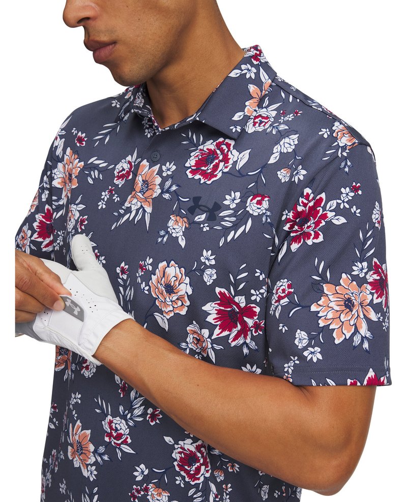 Under Armour Matchplay Printed męskie polo, downpour gray