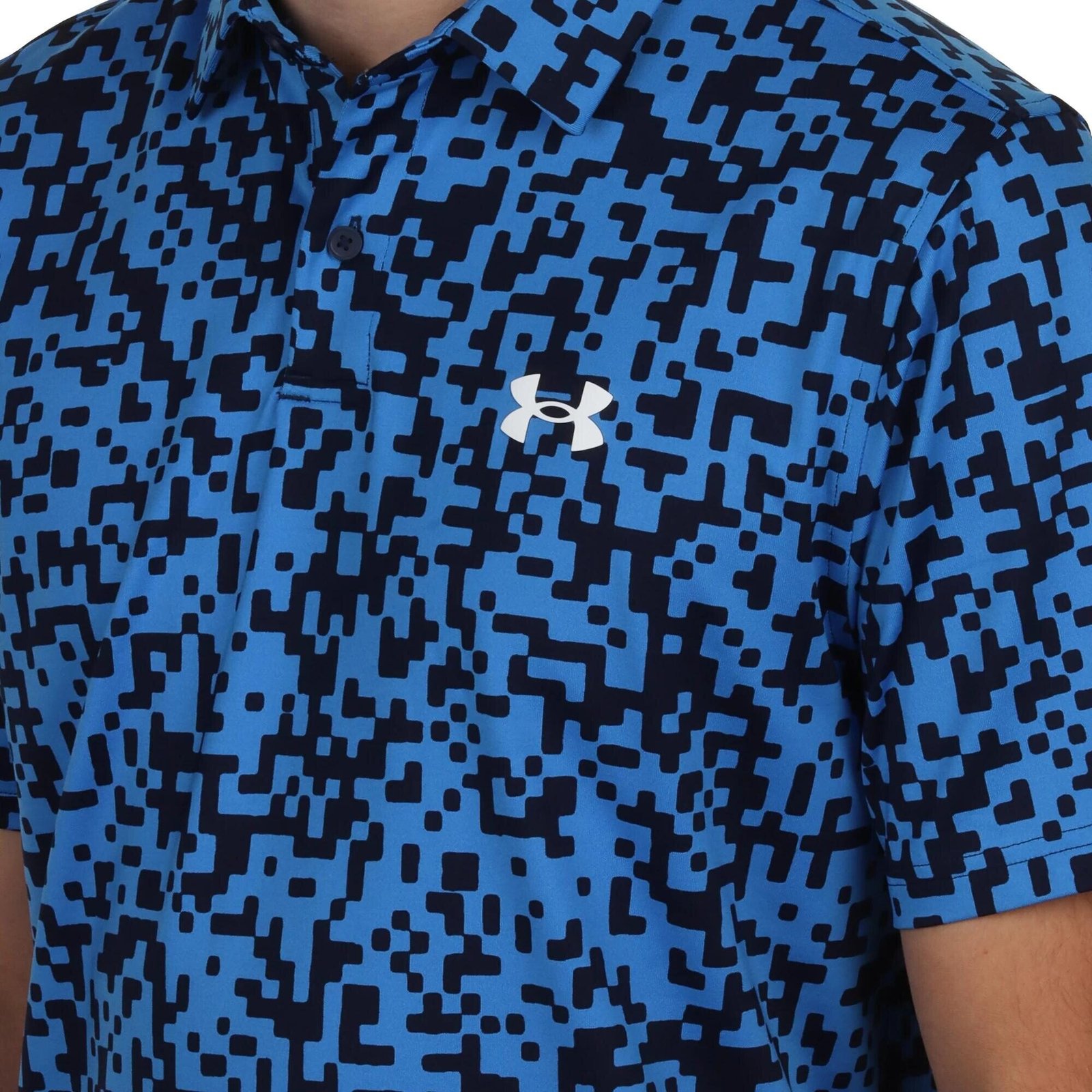 Under Armour T2G Printed męskie polo, blue atlantis