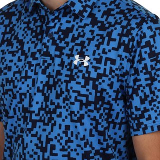 Under Armour T2G Printed męskie polo, blue atlantis