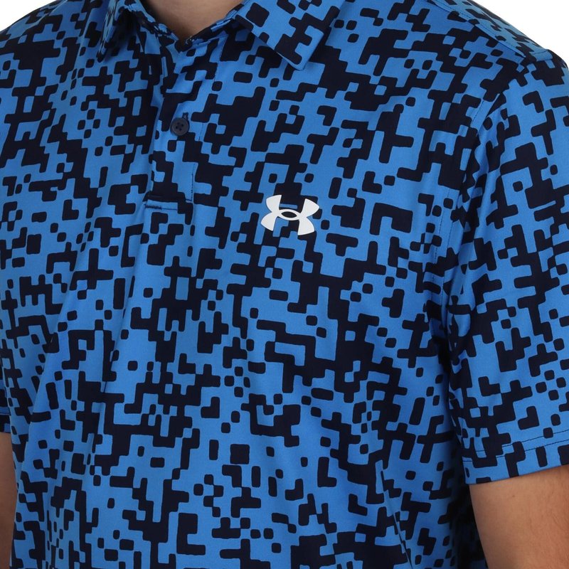 Under Armour T2G Printed męskie polo, blue atlantis