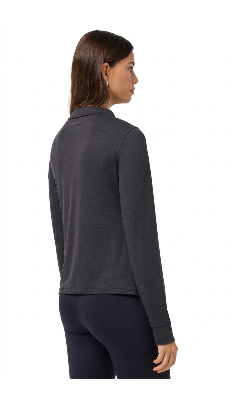 Travis Mathew Skyloft Light Zip longsleeve damskie polo, heather black