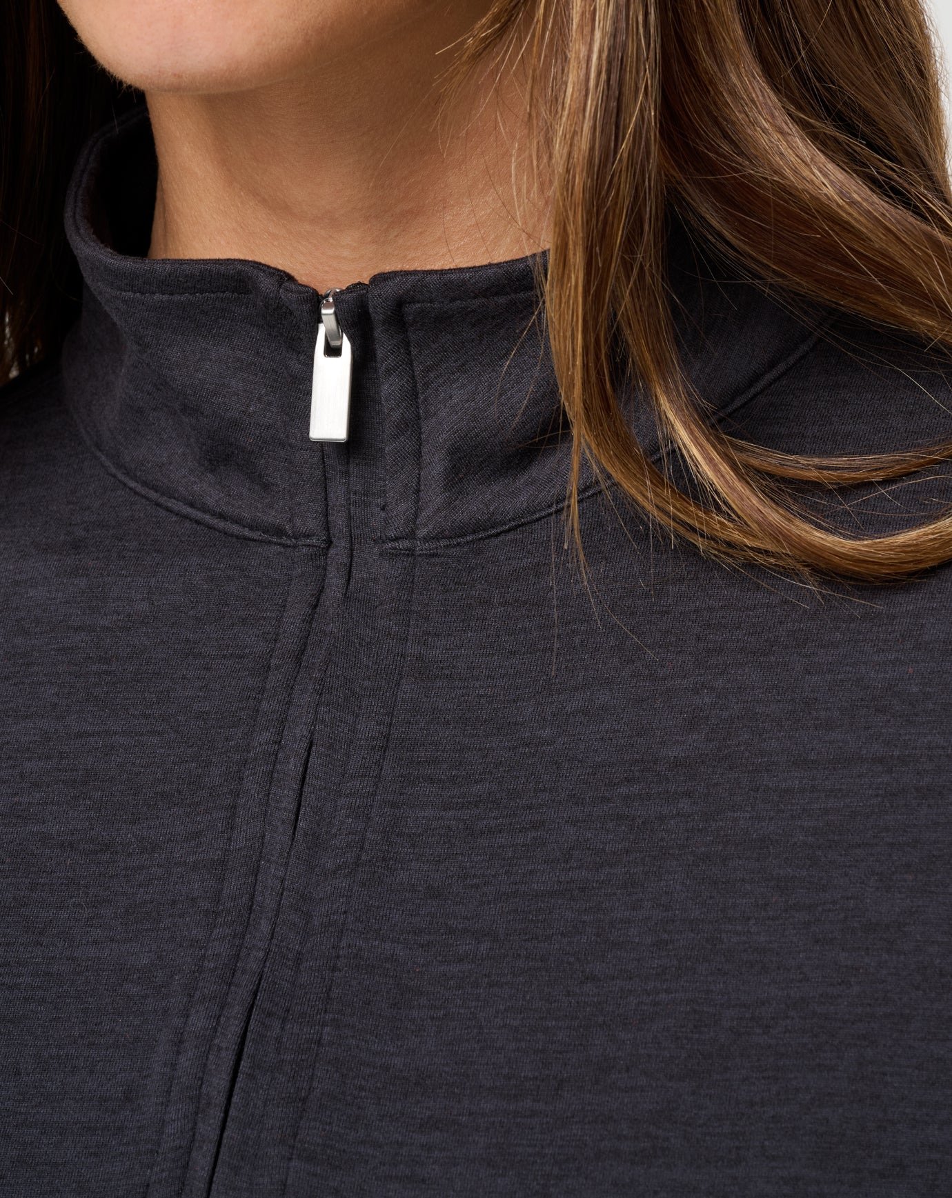 Travis Mathew Skyloft Light Zip longsleeve damskie polo, heather black