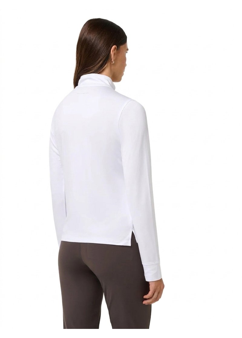 Travis Mathew Skyloft Light Zip longsleeve damskie polo, białe