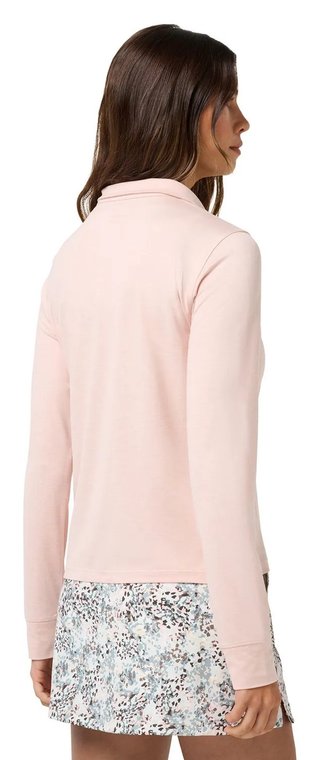 Travis Mathew Skyloft Light Zip longsleeve damskie polo, heather blush pink