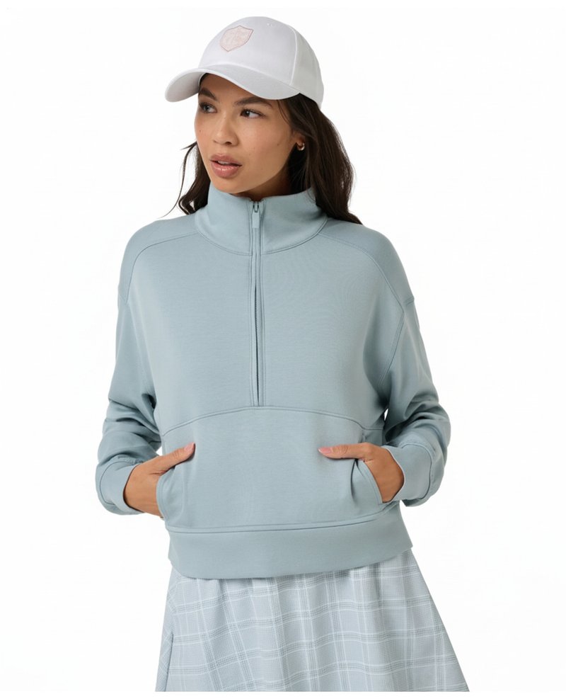 Travis Mathew Skyloft Soft Half Zip Pullover damska bluza, slate