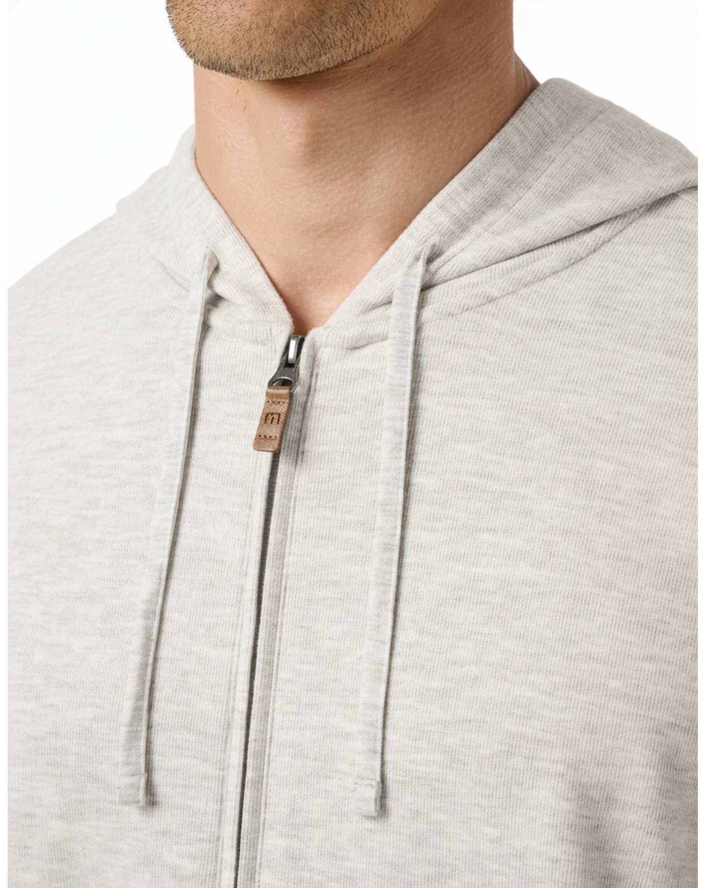 Travis Mathew Cloud Sweater Full Zip męska bluza z kapturem, heather grey