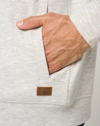 Travis Mathew Cloud Sweater Full Zip męska bluza z kapturem, heather grey