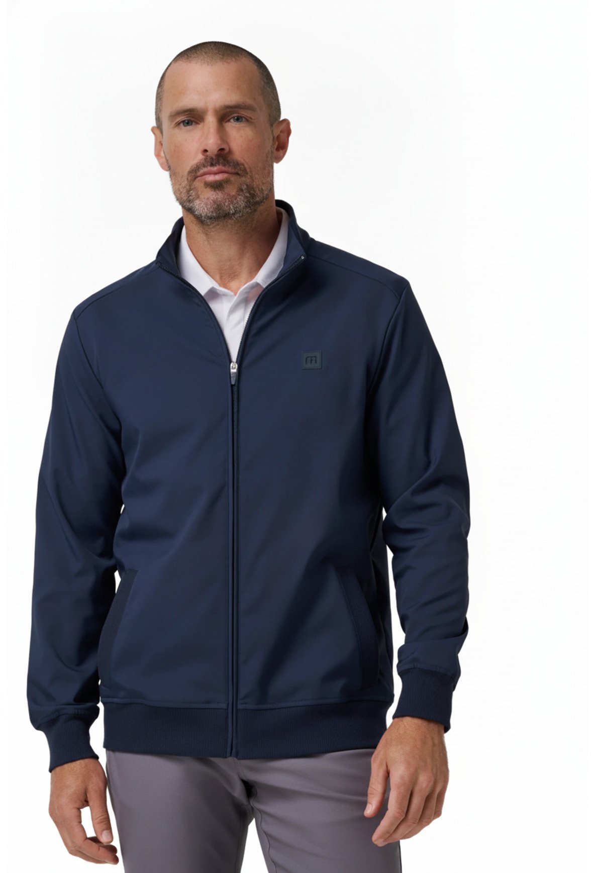 Travis Mathew Open To Close 2.0 Full Zip męska kurtka, total eclipse