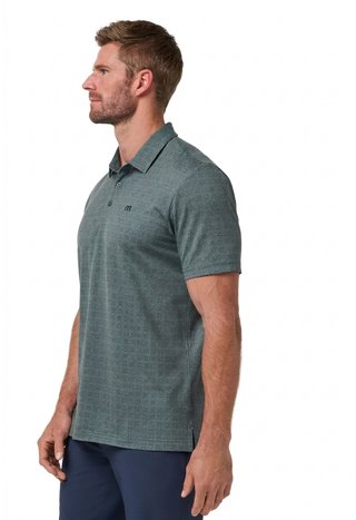 Travis Mathew Featherweight Trophy Ready męskie polo, balsam green