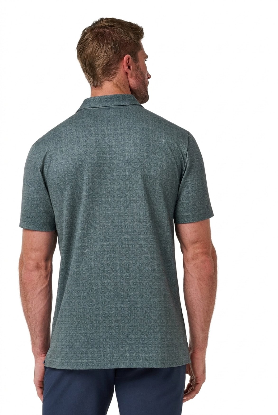 Travis Mathew Featherweight Trophy Ready męskie polo, balsam green