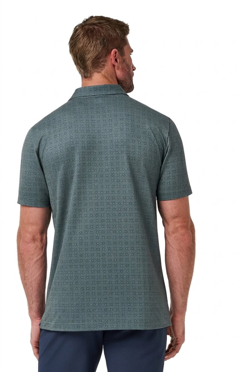 Travis Mathew Featherweight Trophy Ready męskie polo, balsam green
