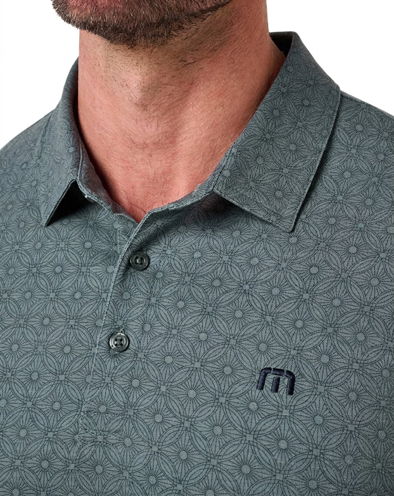 Travis Mathew Featherweight Trophy Ready męskie polo, balsam green