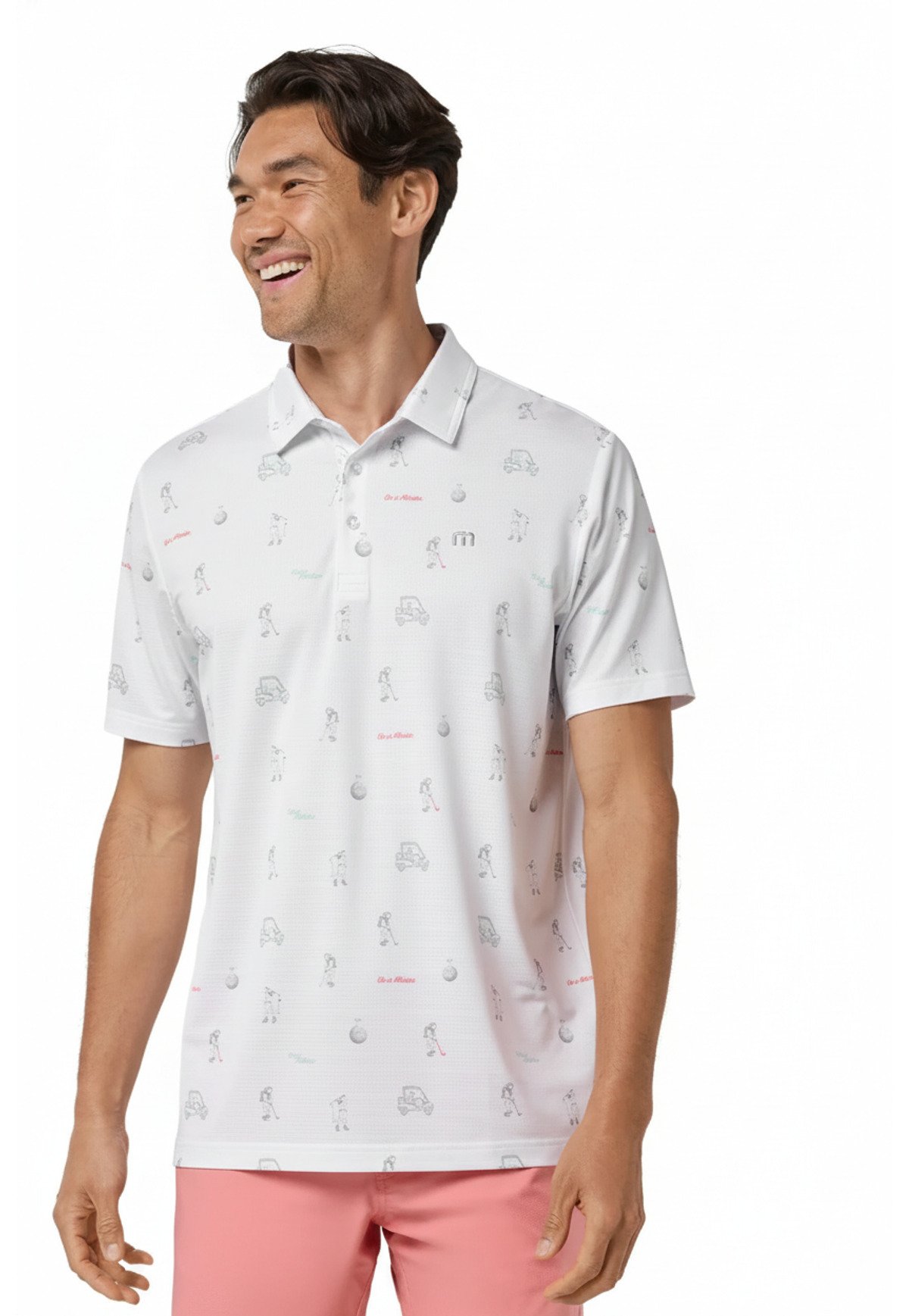 Travis Mathew On A Mission męskie polo, białe