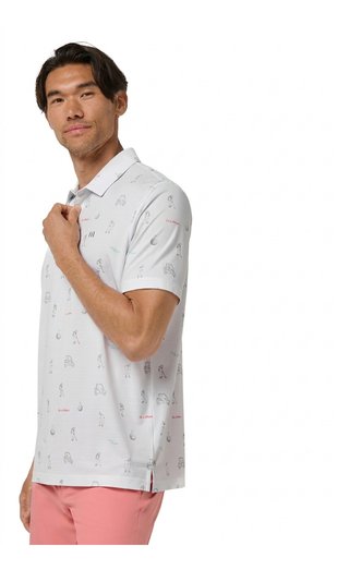 Travis Mathew On A Mission męskie polo, białe