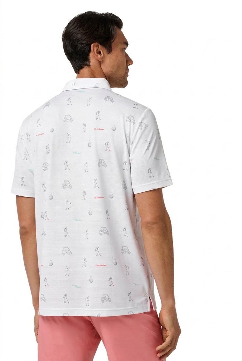 Travis Mathew On A Mission męskie polo, białe