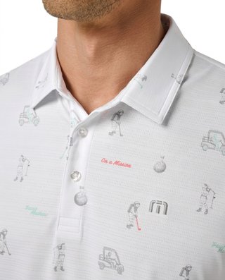 Travis Mathew On A Mission męskie polo, białe