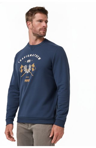 Travis Mathew TM Varsity Club Crew męska bluza, total eclipse