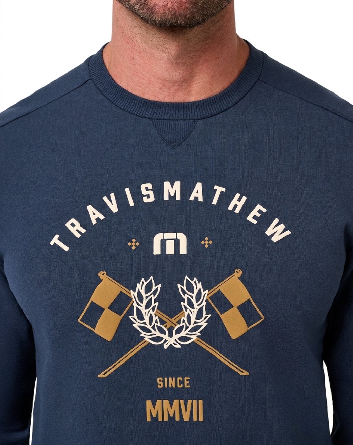 Travis Mathew TM Varsity Club Crew męska bluza, total eclipse