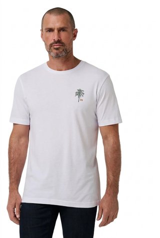 Travis Mathew Horizon Hideaway męski T-shirt, biały
