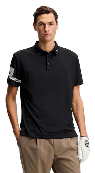 J.Lindeberg Heath męskie polo, czarne