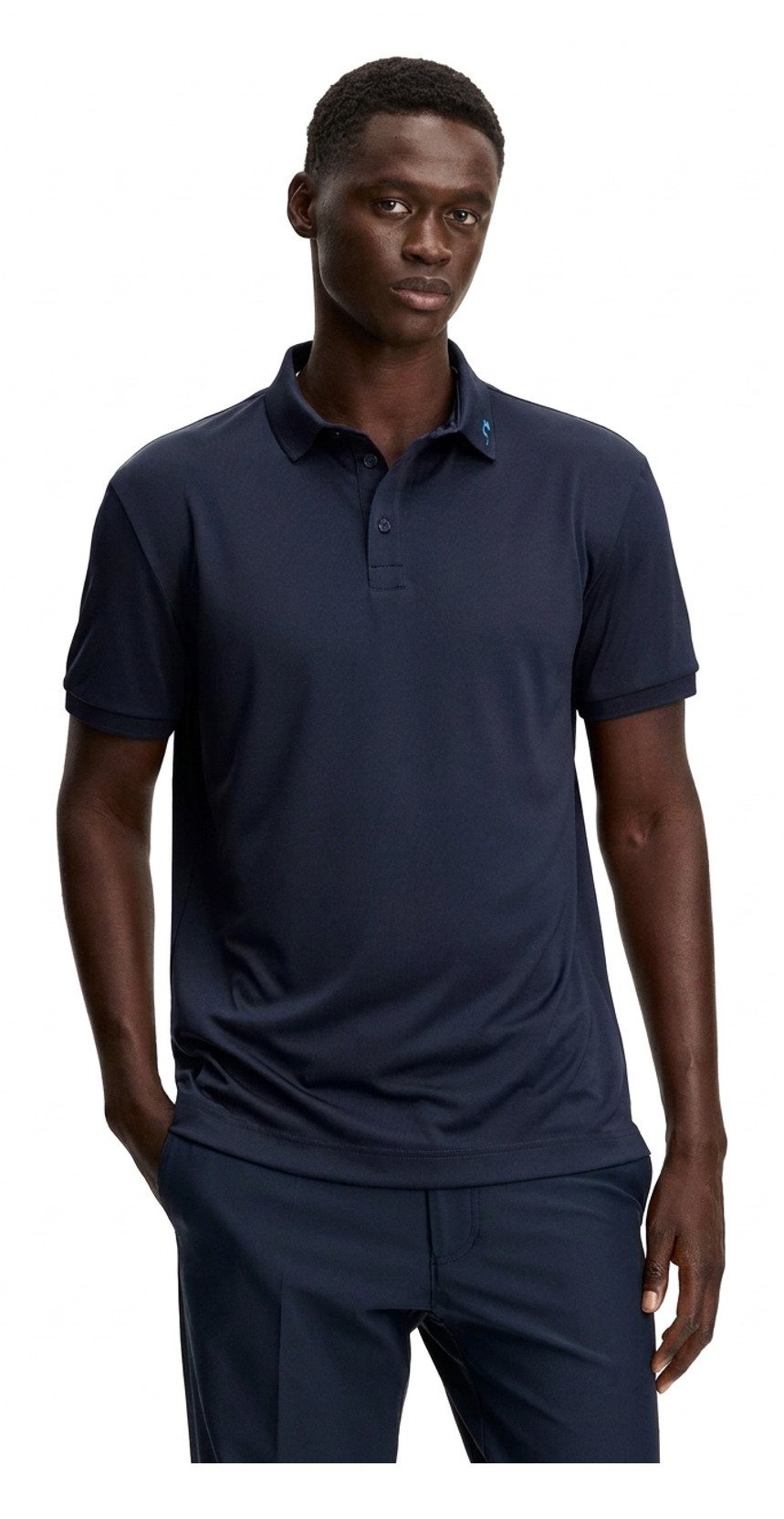 J.Lindeberg KV Print męskie polo, JLNavy