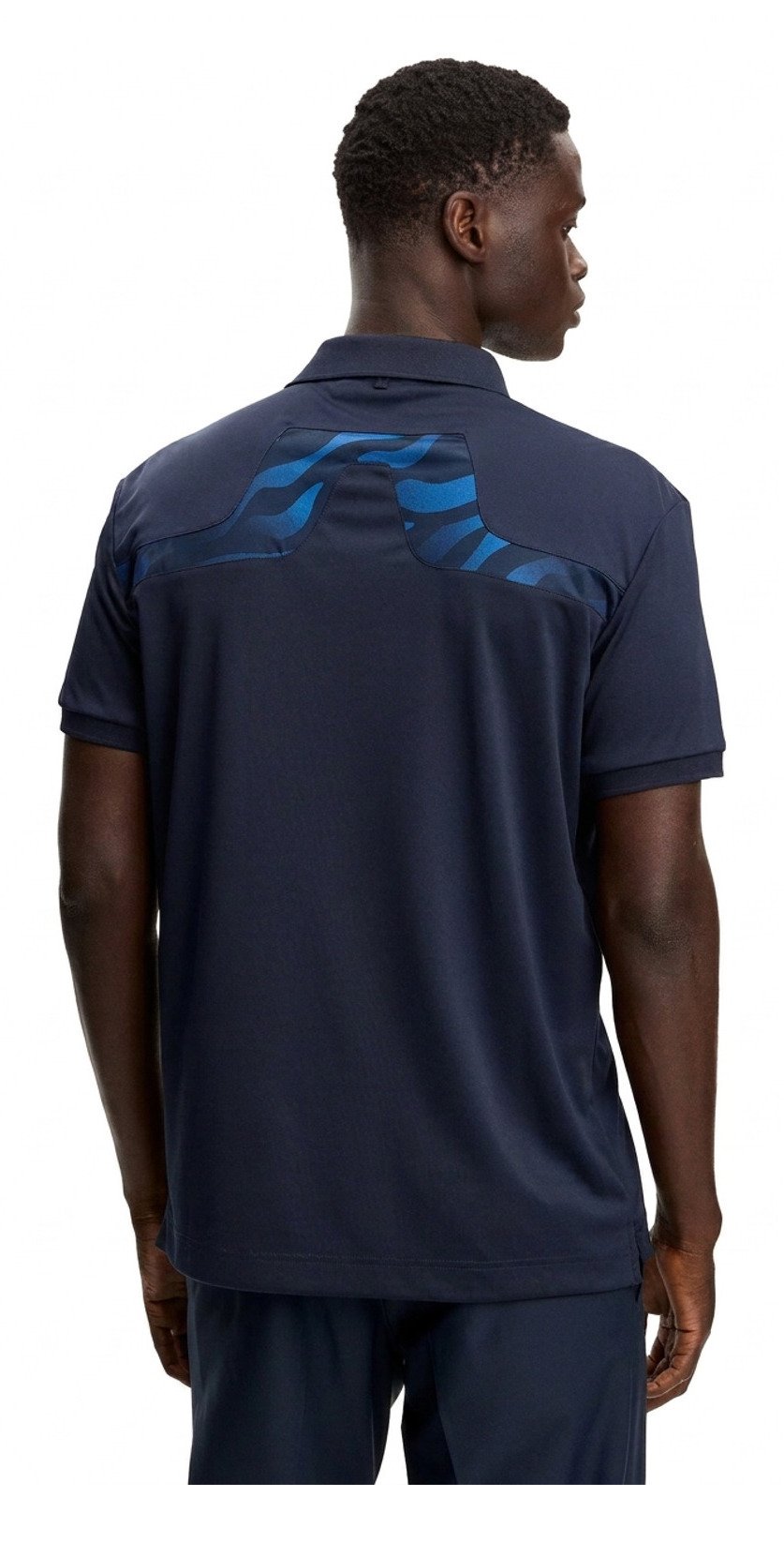 J.Lindeberg KV Print męskie polo, JLNavy