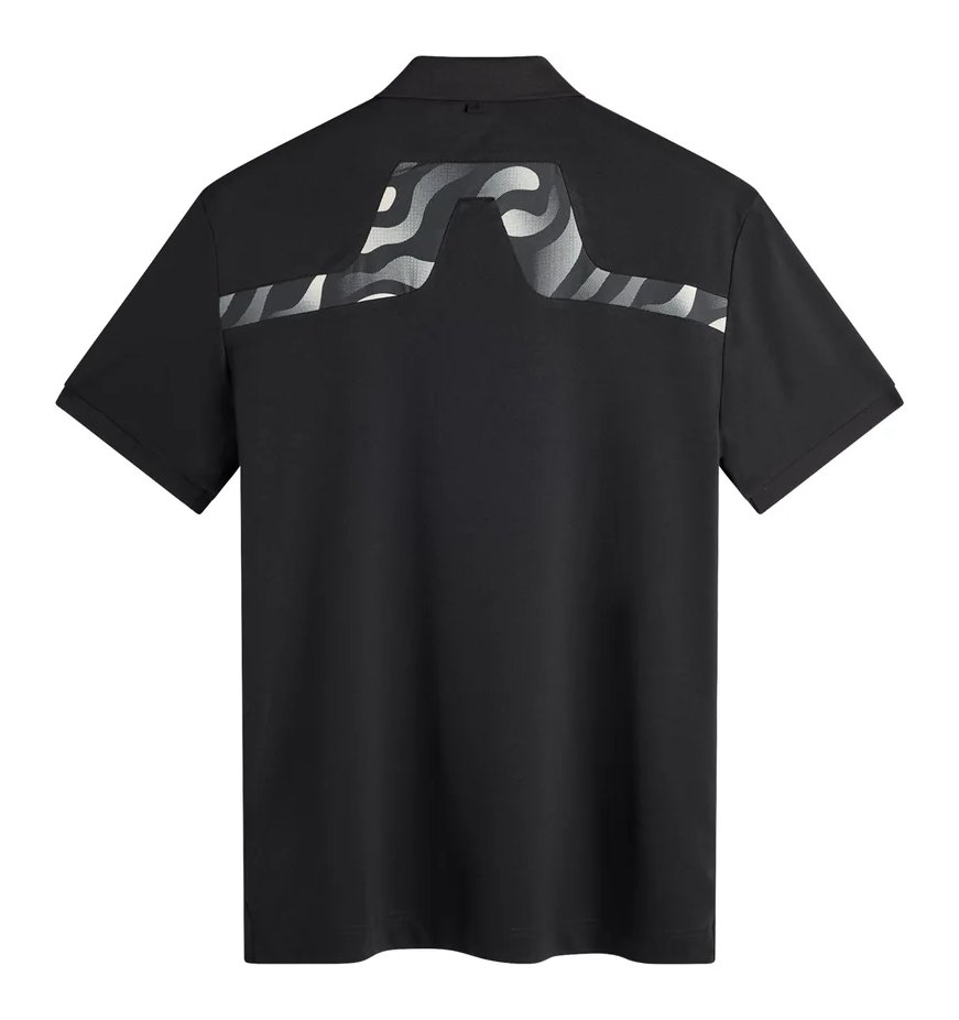 J.Lindeberg KV Print męskie polo, czarne