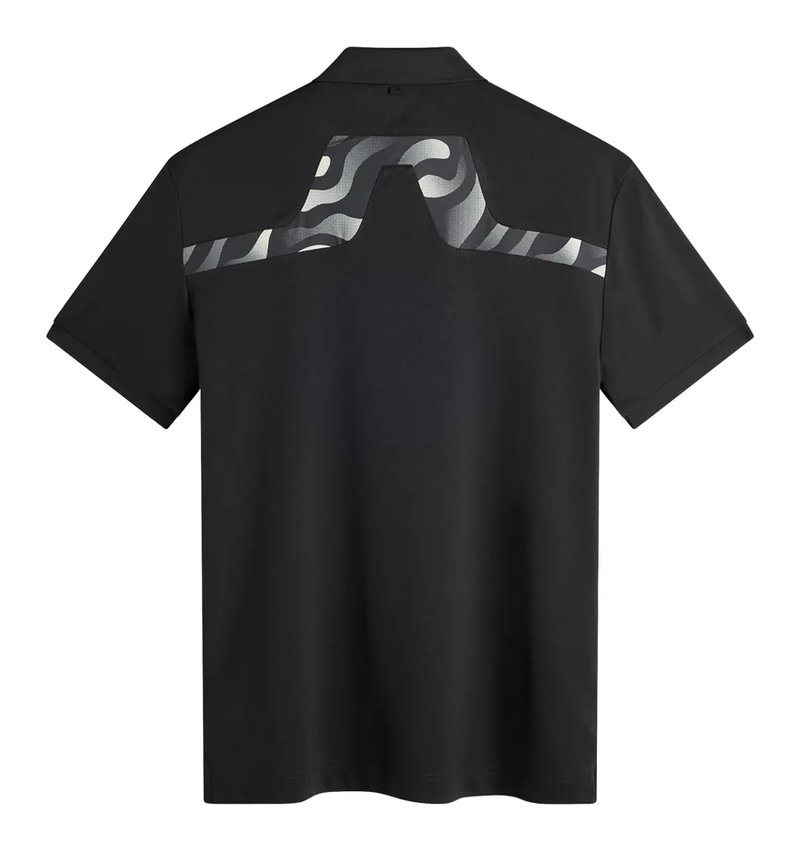 J.Lindeberg KV Print męskie polo, czarne