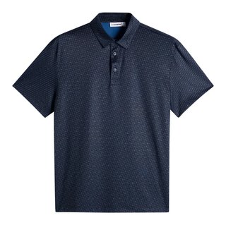 J.Lindeberg Tod Print męskie polo, bias bridge micro navy set