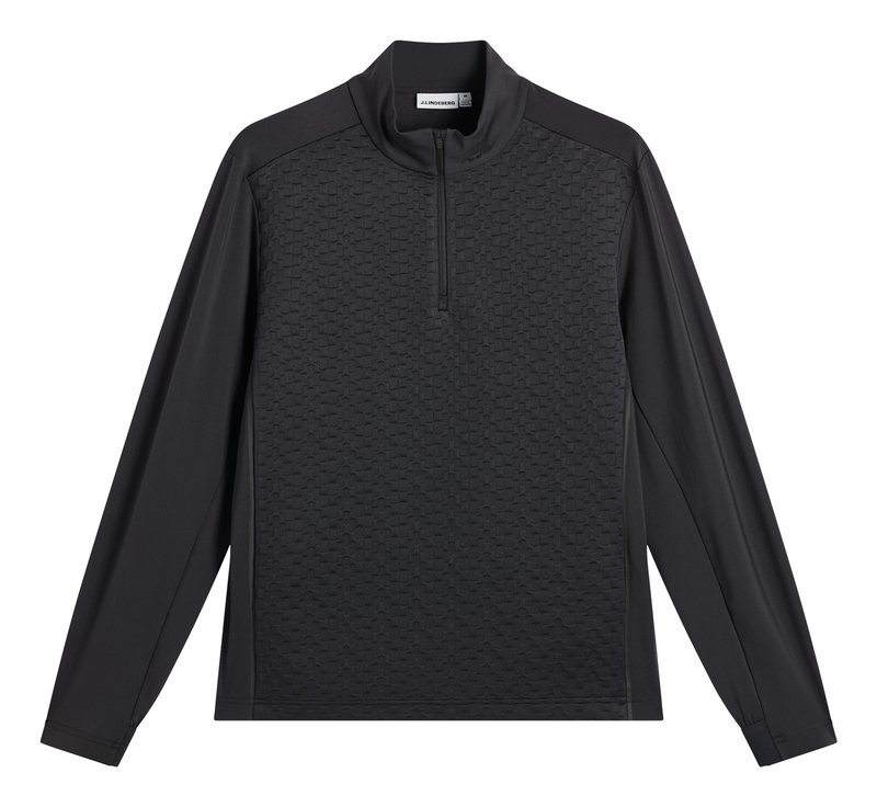 J.Lindeberg Lassy Quarter Zip Mid męska warstwa, czarna